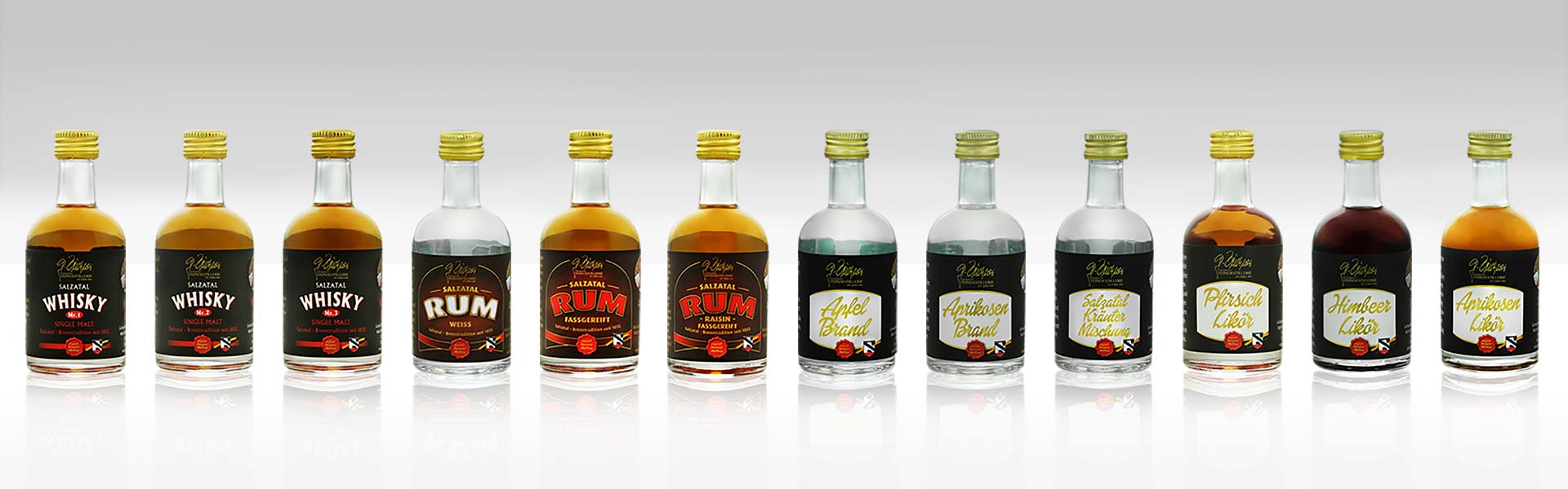 Miniaturflaschen Testen Probieren Gerhard Büchner Feindestillerie Brand Likör Gin Whisky